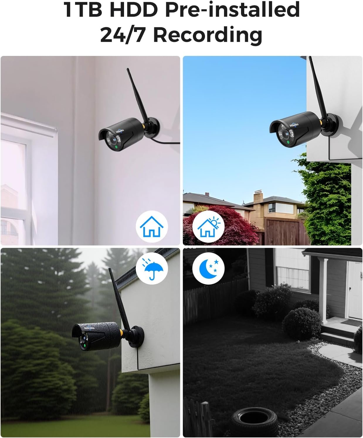 Hiseeu 16CH Wireless Security Camera System with 10.1" Monitor & 1TB HDD | 5MP Outdoor Home Surveillance Kit 5 Hiseeu 16CH Wireless Security Camera System with 10.1" Monitor & 1TB HDD | 5MP Outdoor Home Surveillance Kit - Image 5