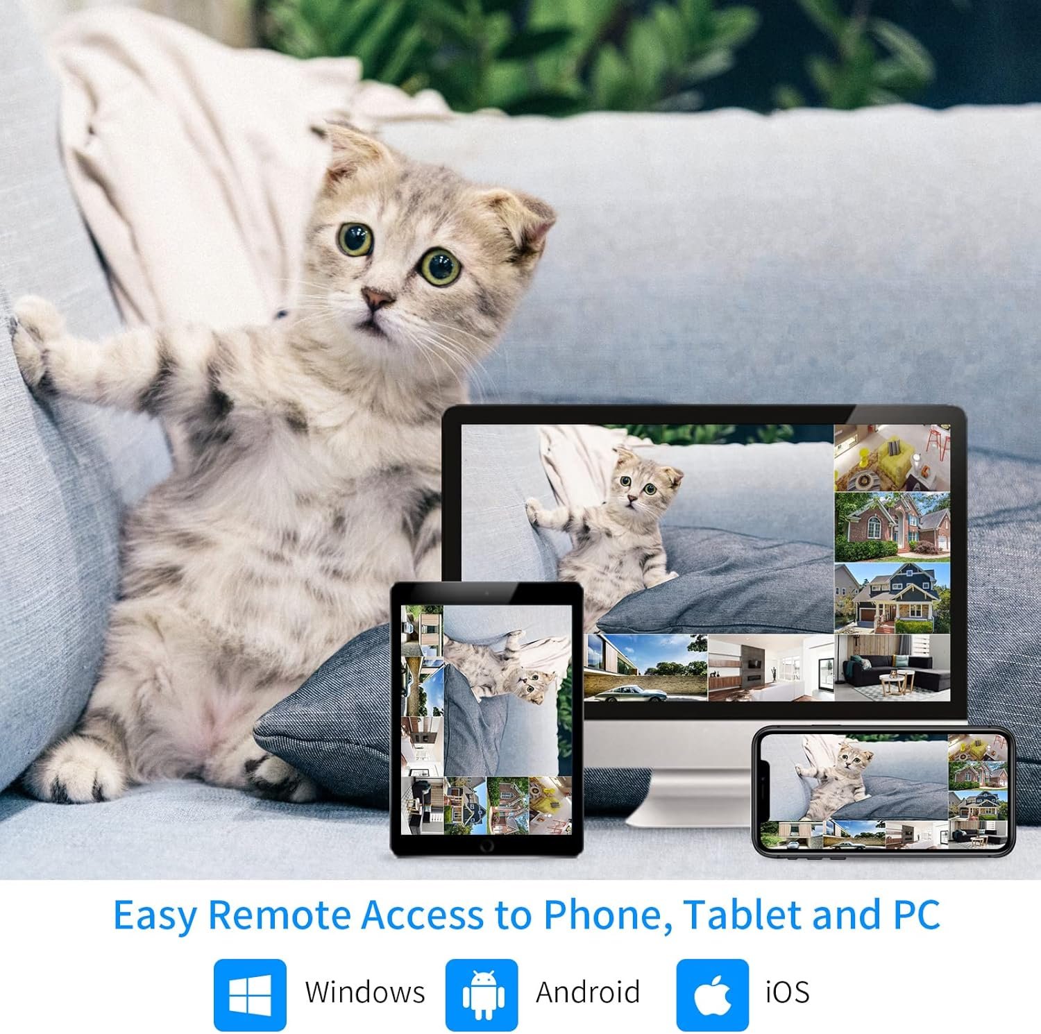 Hiseeu 16CH Wireless Security Camera System with 10.1" Monitor & 1TB HDD | 5MP Outdoor Home Surveillance Kit 12 Hiseeu 16CH Wireless Security Camera System with 10.1" Monitor & 1TB HDD | 5MP Outdoor Home Surveillance Kit - Image 12